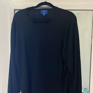 Black slim fit sweater v neck